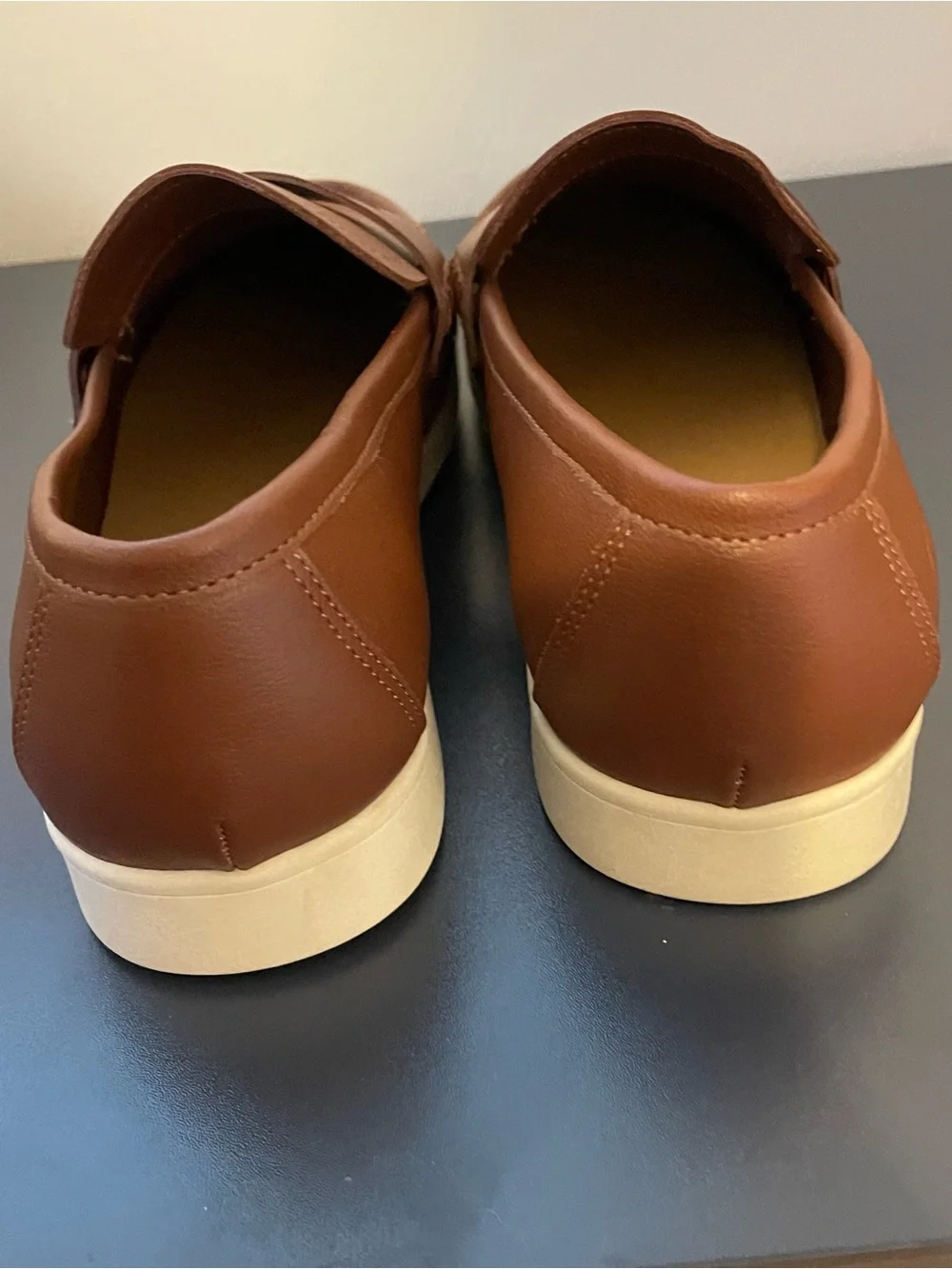 Lands End Boys Brown Loafers Size 7